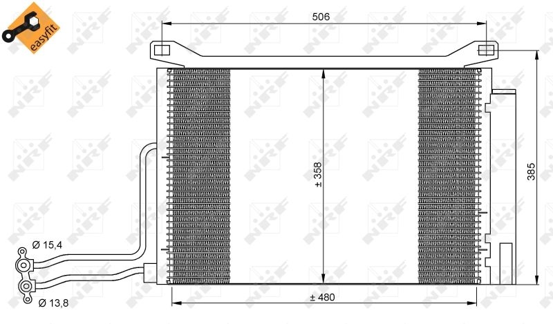 NRF Condenser, air conditioning EASY FIT