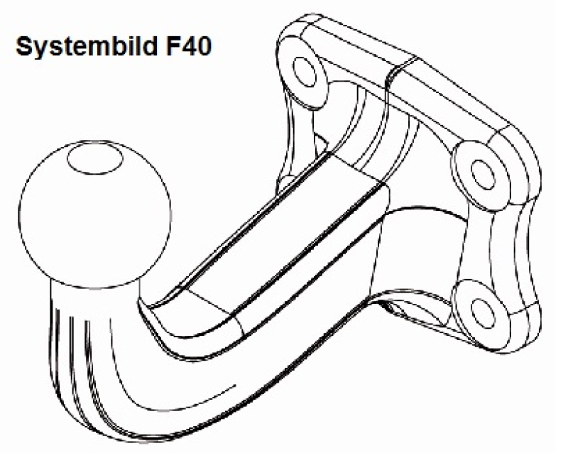 WESTFALIA Anhängebock, Anhängevorrichtung KIT F40