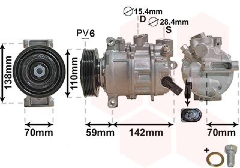 VAN WEZEL Compressor, air conditioning