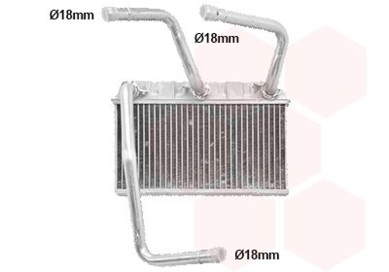 VAN WEZEL Heat Exchanger, interior heating *** IR PLUS ***