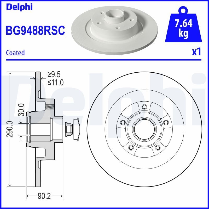 2x DELPHI Brake Disc