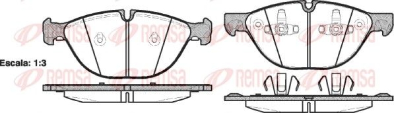 REMSA Brake Pad Set, disc brake