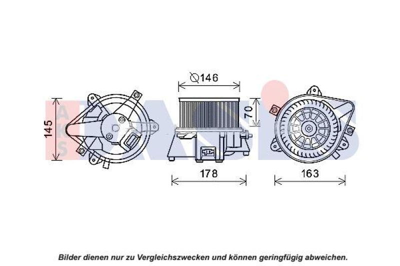 AKS DASIS Elektromotor, Innenraumgebläse