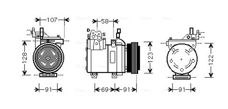 AVA QUALITY COOLING Kompressor, Klimaanlage