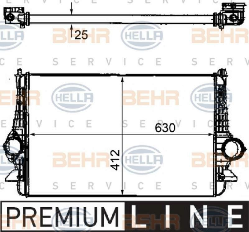 HELLA Ladeluftk&uuml;hler BEHR HELLA SERVICE *** PREMIUM LINE ***