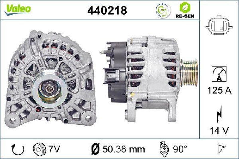 VALEO Alternator VALEO RE-GEN REMANUFACTURED