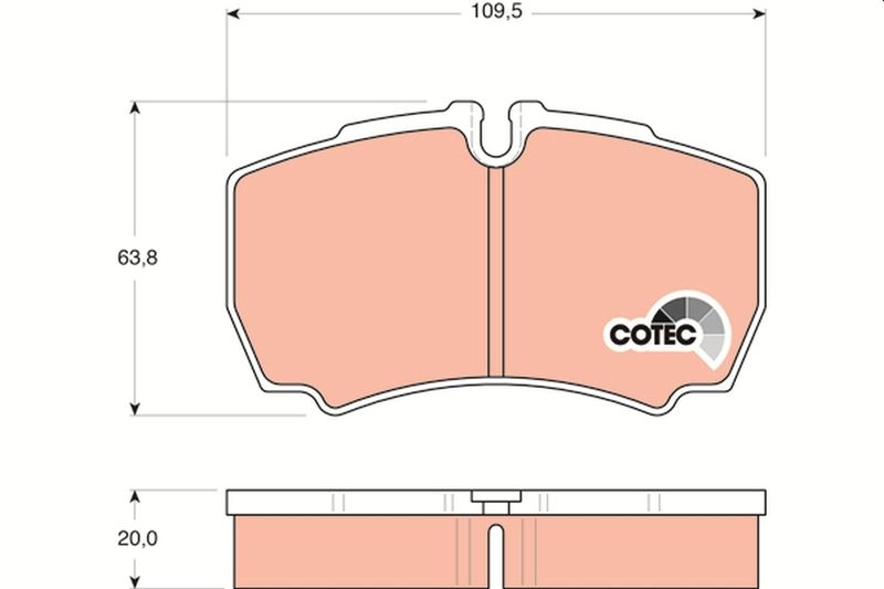 TRW Bremsbelagsatz, Scheibenbremse COTEC