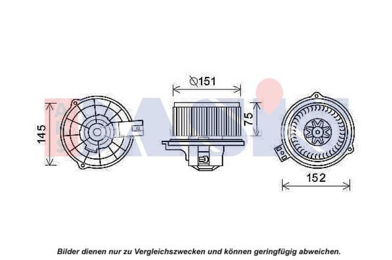 AKS DASIS Elektromotor, Innenraumgebläse