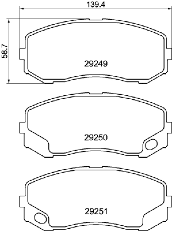 HELLA Brake Pad Set, disc brake