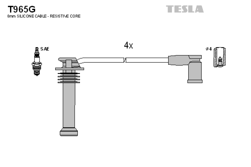 TESLA Zündleitungssatz