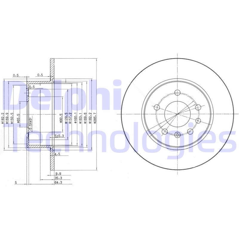 2x DELPHI Brake Disc