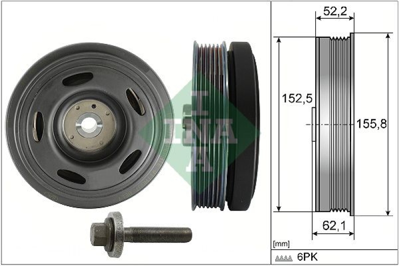 Schaeffler INA Riemenscheibensatz, Kurbelwelle