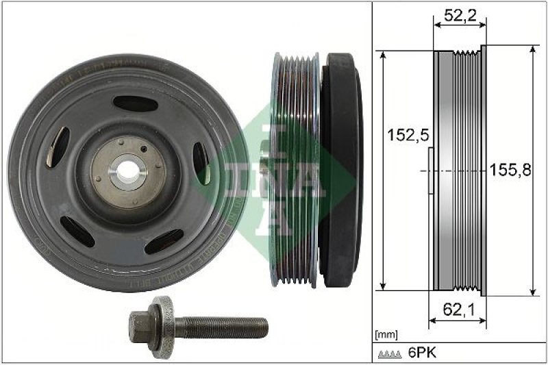 Schaeffler INA Riemenscheibensatz, Kurbelwelle