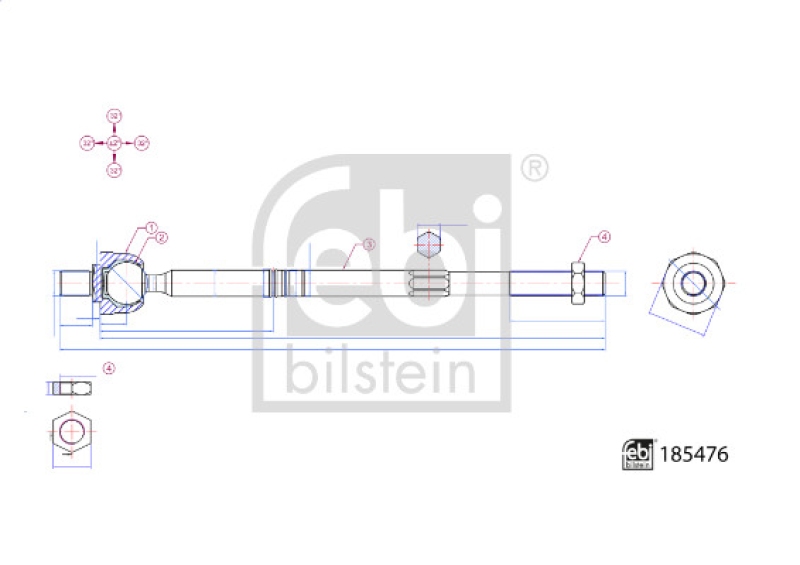 FEBI BILSTEIN Axialgelenk, Spurstange