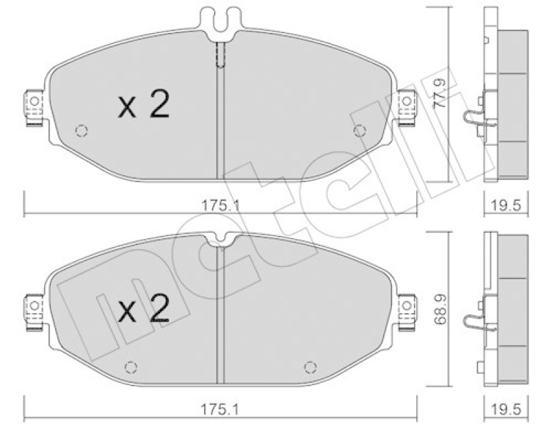 METELLI Brake Pad Set, disc brake