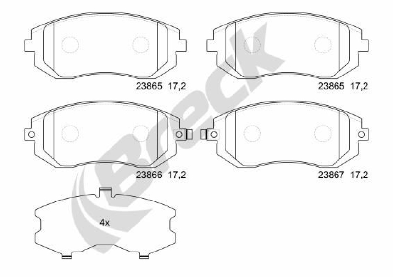 BRECK Brake Pad Set, disc brake