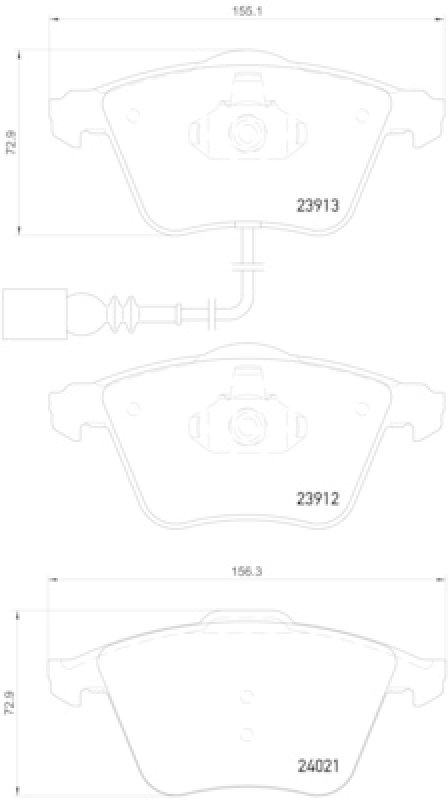 BREMBO Brake Pad Set, disc brake BREMBO XTRA LINE