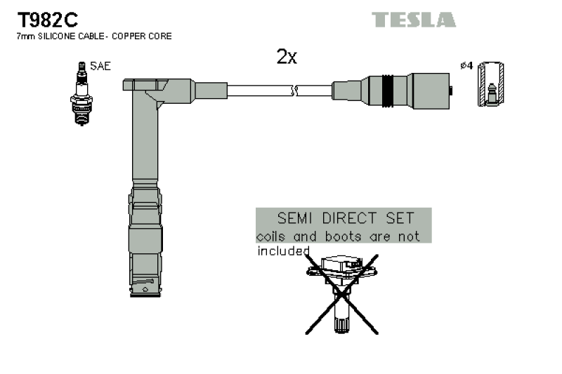 TESLA Zündleitungssatz