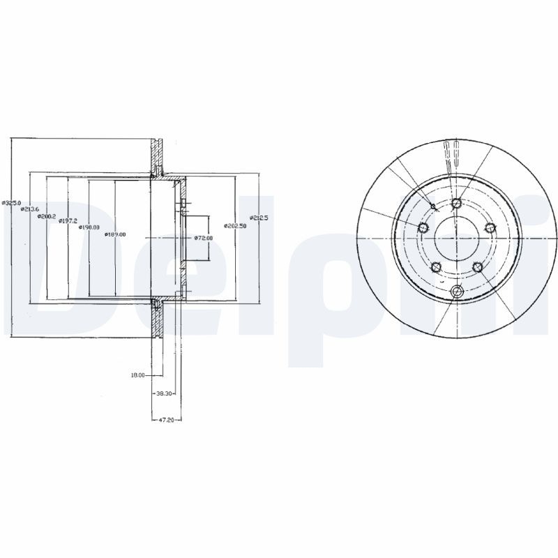 2x DELPHI Bremsscheibe