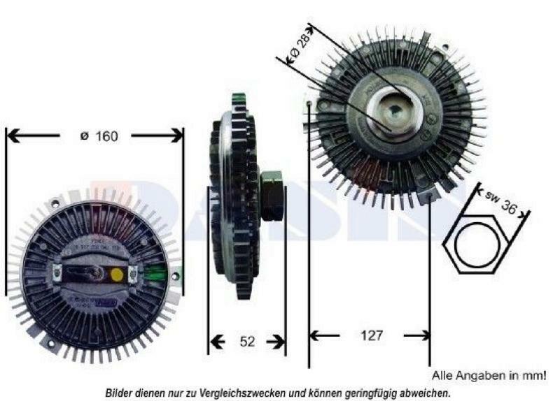 AKS DASIS Clutch, radiator fan