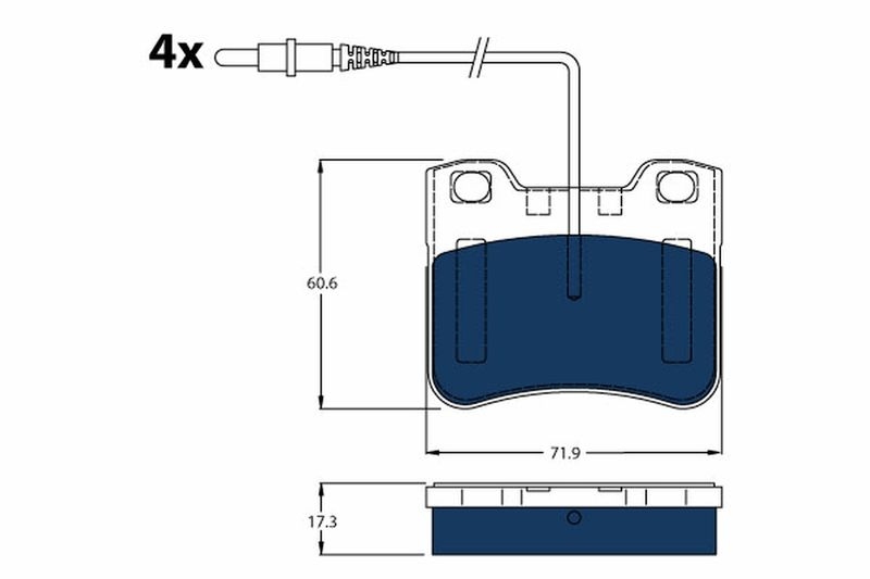 TRW Bremsbelagsatz, Scheibenbremse ELECTRIC BLUE