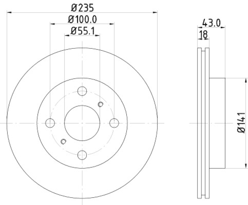 2x HELLA Bremsscheibe PRO