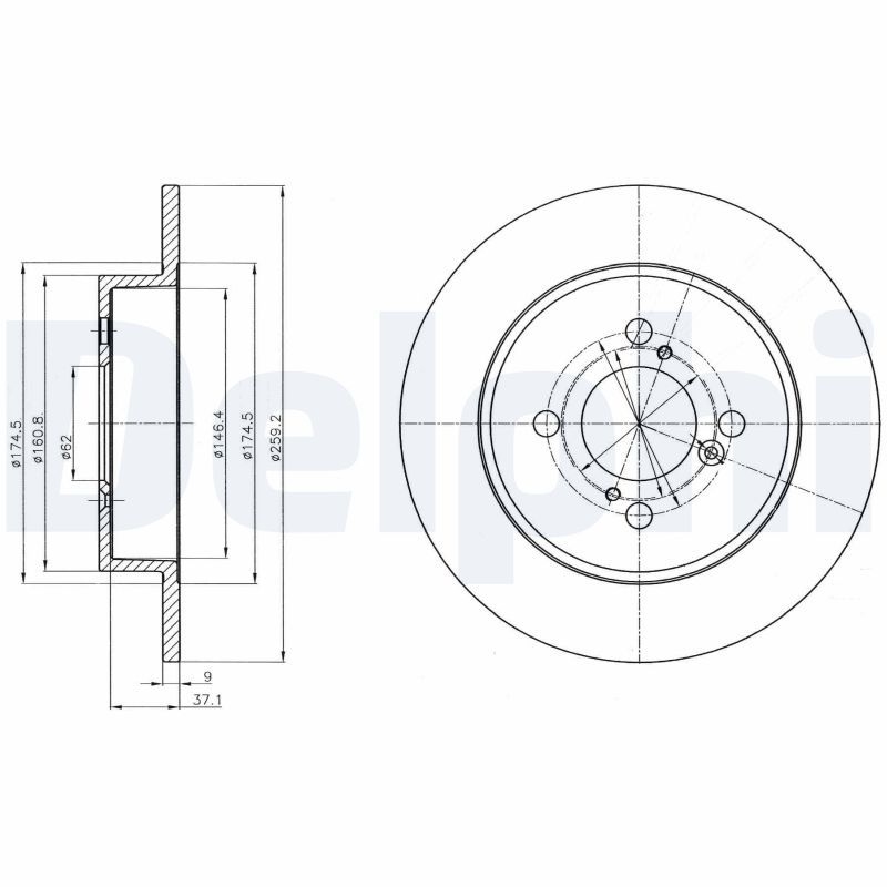 2x DELPHI Bremsscheibe