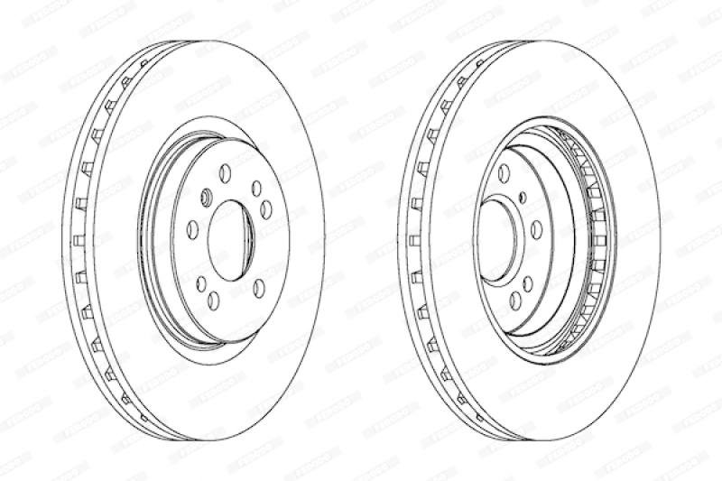 2x FERODO Bremsscheibe PREMIER Coat+ disc