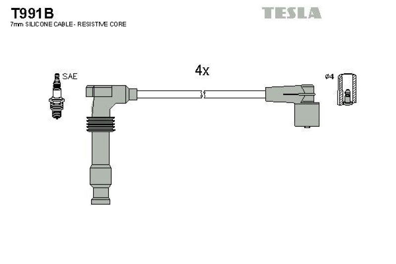 TESLA Zündleitungssatz