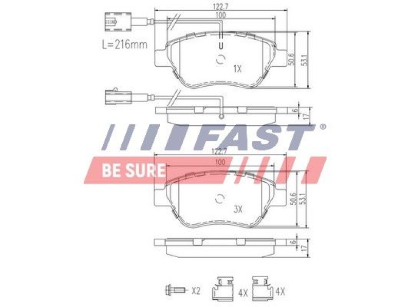 FAST Brake Pad Set, disc brake