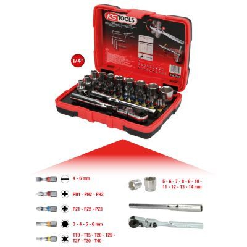 KS TOOLS Set, Schraubendreher-Einsatz (Bits)