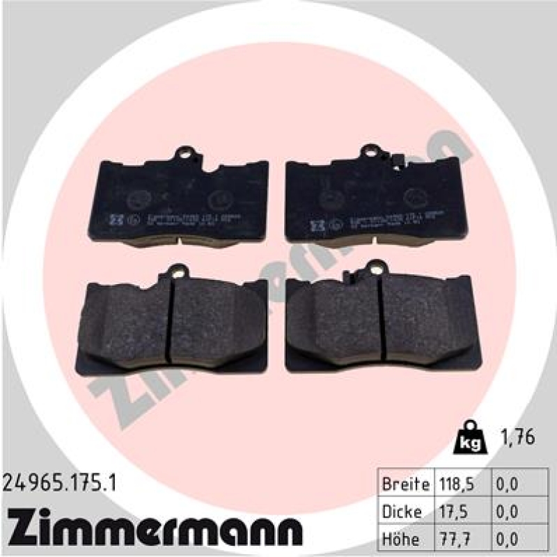 ZIMMERMANN Bremsscheiben + ZIMMERMANN Bremsbeläge vorne