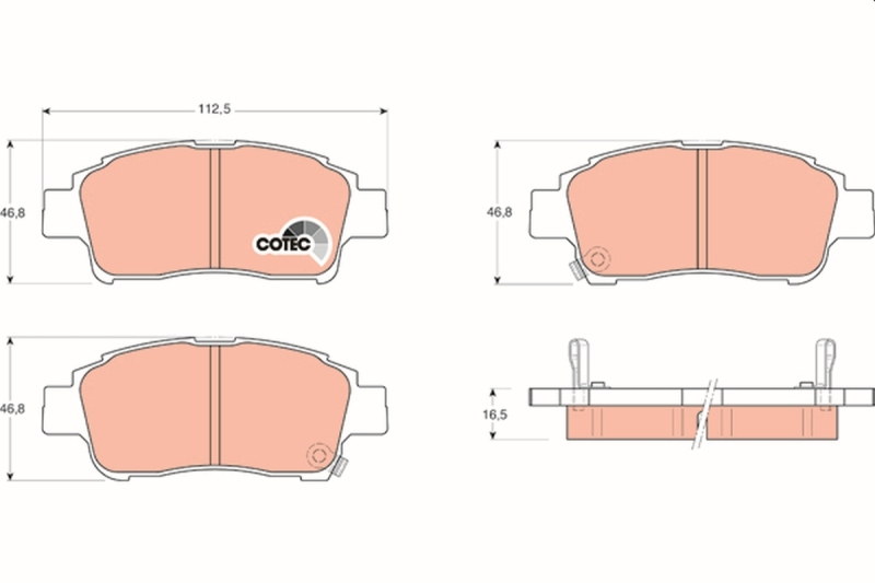 TRW Brake Pad Set, disc brake COTEC