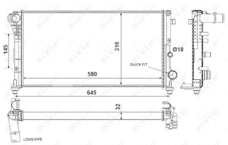 NRF Radiator, engine cooling