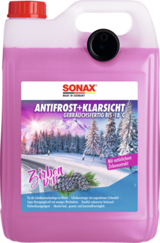 5L Sonax Frostschutz Scheibenreiniger Winter Zirben-Duft AntiFrost+KlarSicht bis -18 °C