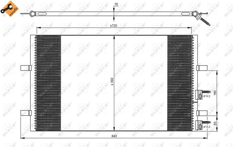 NRF Condenser, air conditioning EASY FIT