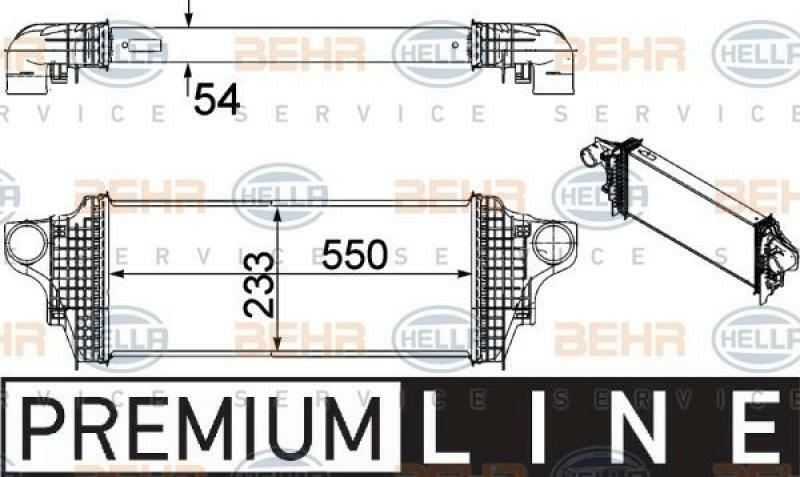 HELLA Intercooler, charger BEHR HELLA SERVICE *** PREMIUM LINE ***