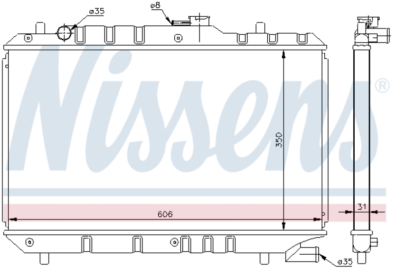 NISSENS Radiator, engine cooling