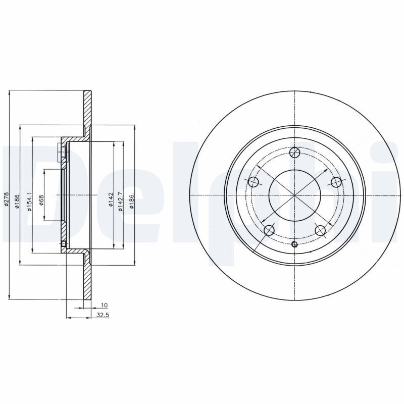 2x DELPHI Bremsscheibe