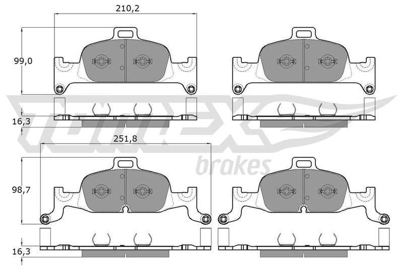 TOMEX Brakes Bremsbelagsatz, Scheibenbremse