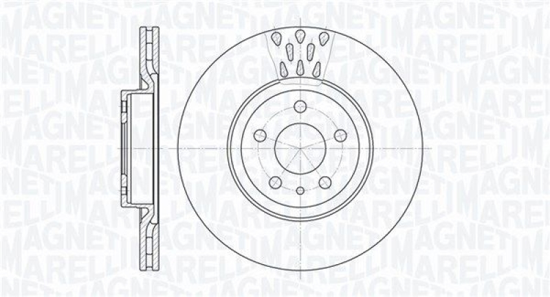 2x MAGNETI MARELLI Bremsscheibe