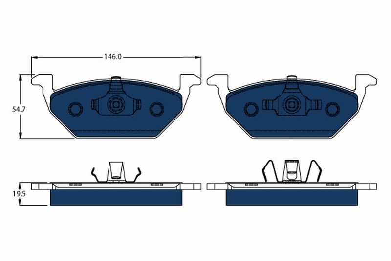 TRW Bremsbelagsatz, Scheibenbremse ELECTRIC BLUE