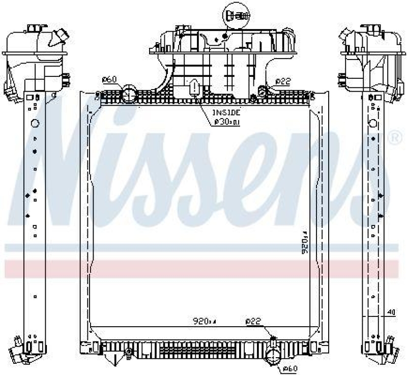 NISSENS Radiator, engine cooling