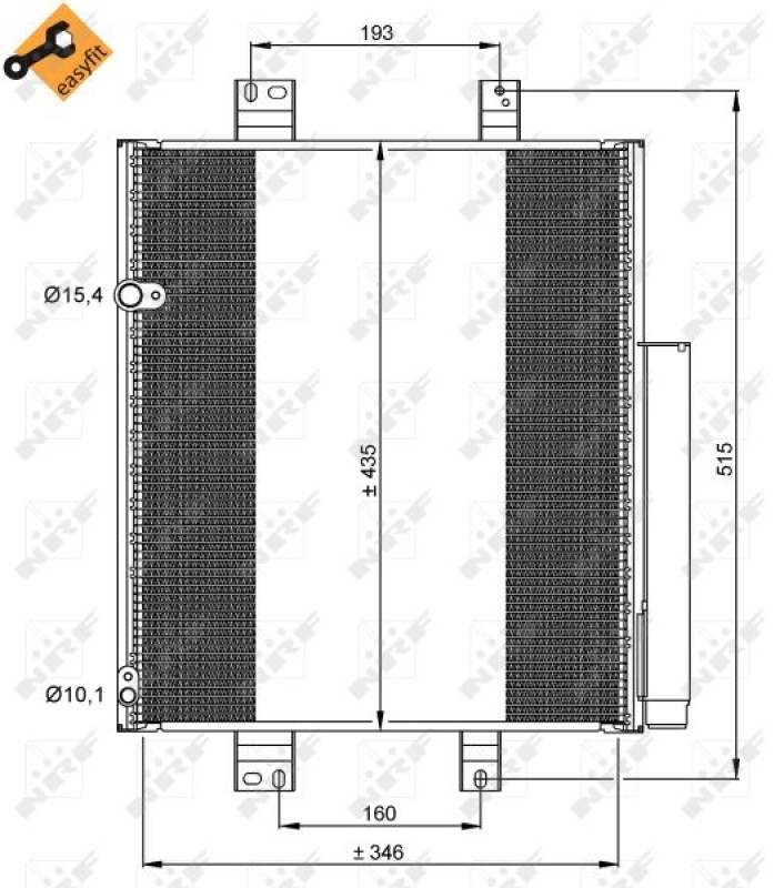 NRF Condenser, air conditioning EASY FIT