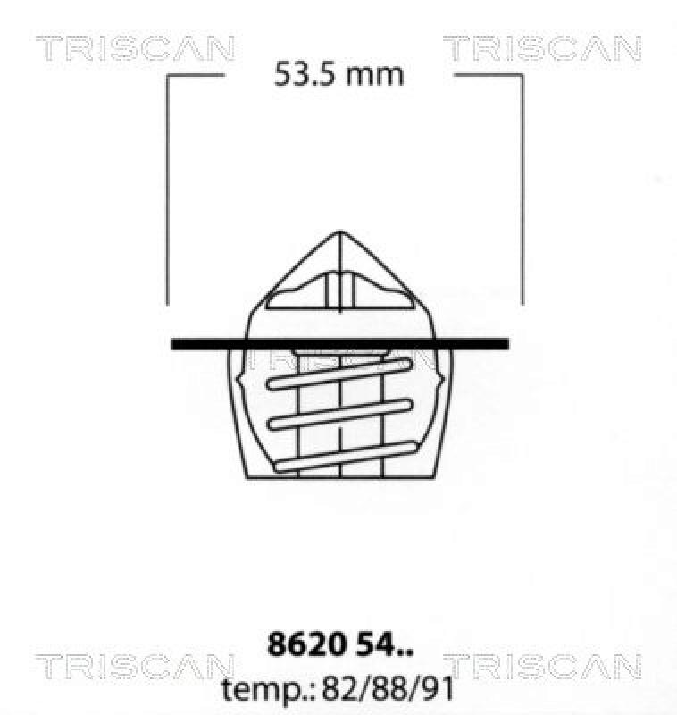 TRISCAN Thermostat für Kühlmittel / Kühlerthermostat