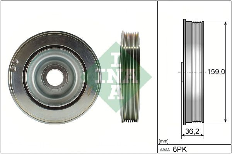 INA Belt Pulley, crankshaft