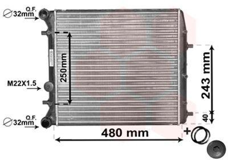 VAN WEZEL Radiator, engine cooling *** IR PLUS ***