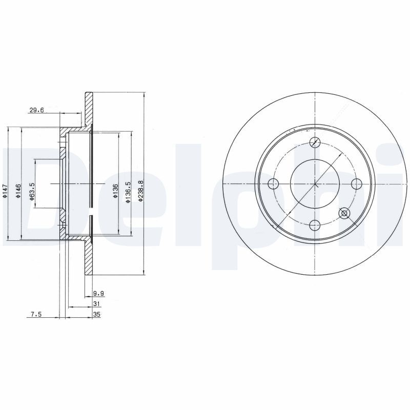 2x DELPHI Bremsscheibe