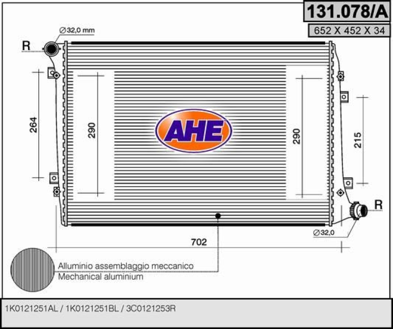 AHE Radiator, engine cooling