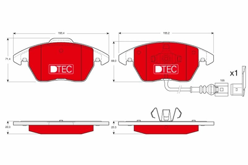 TRW Brake Pad Set, disc brake DTEC COTEC